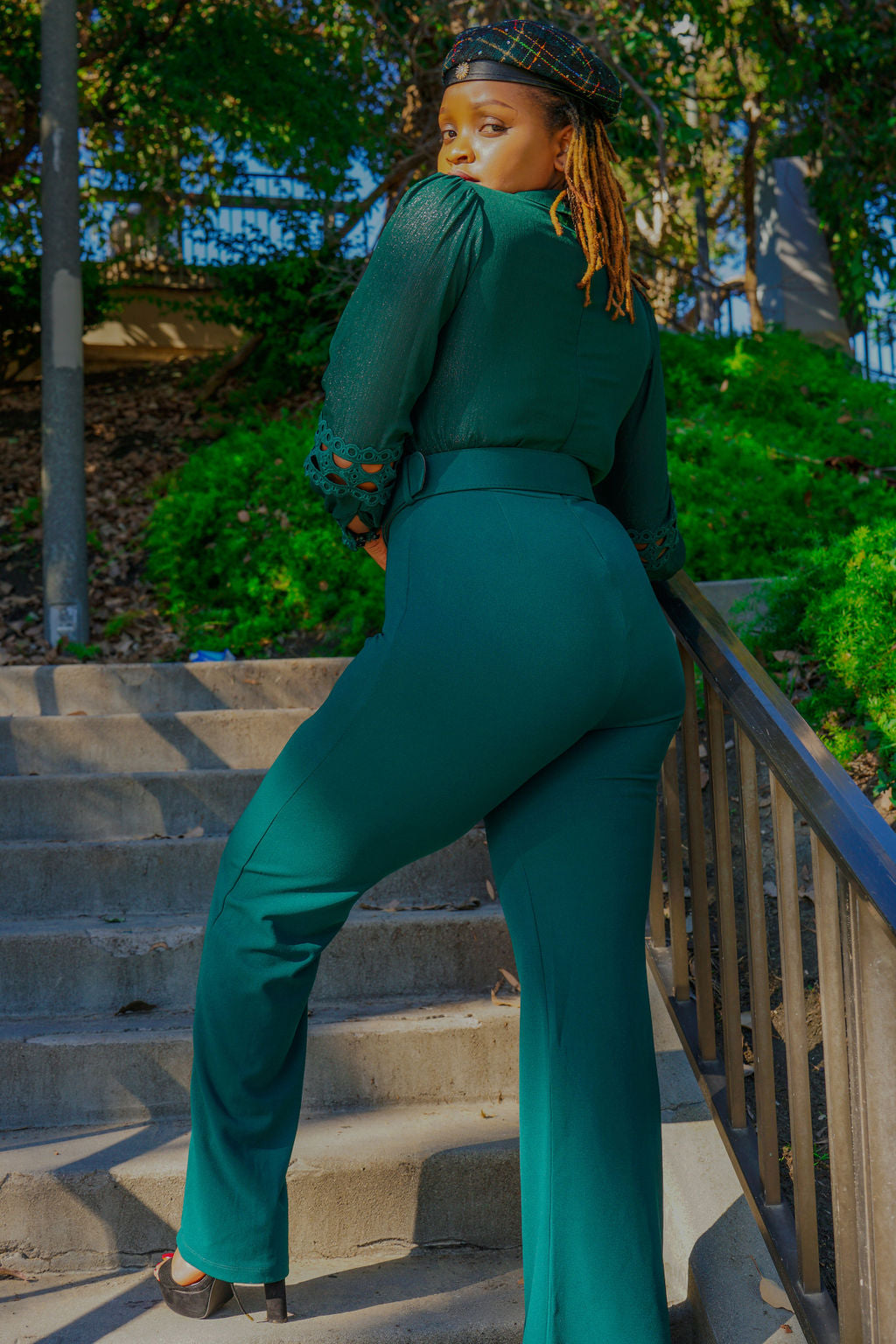 Crochet Woven Top Fashion Jumpsuit