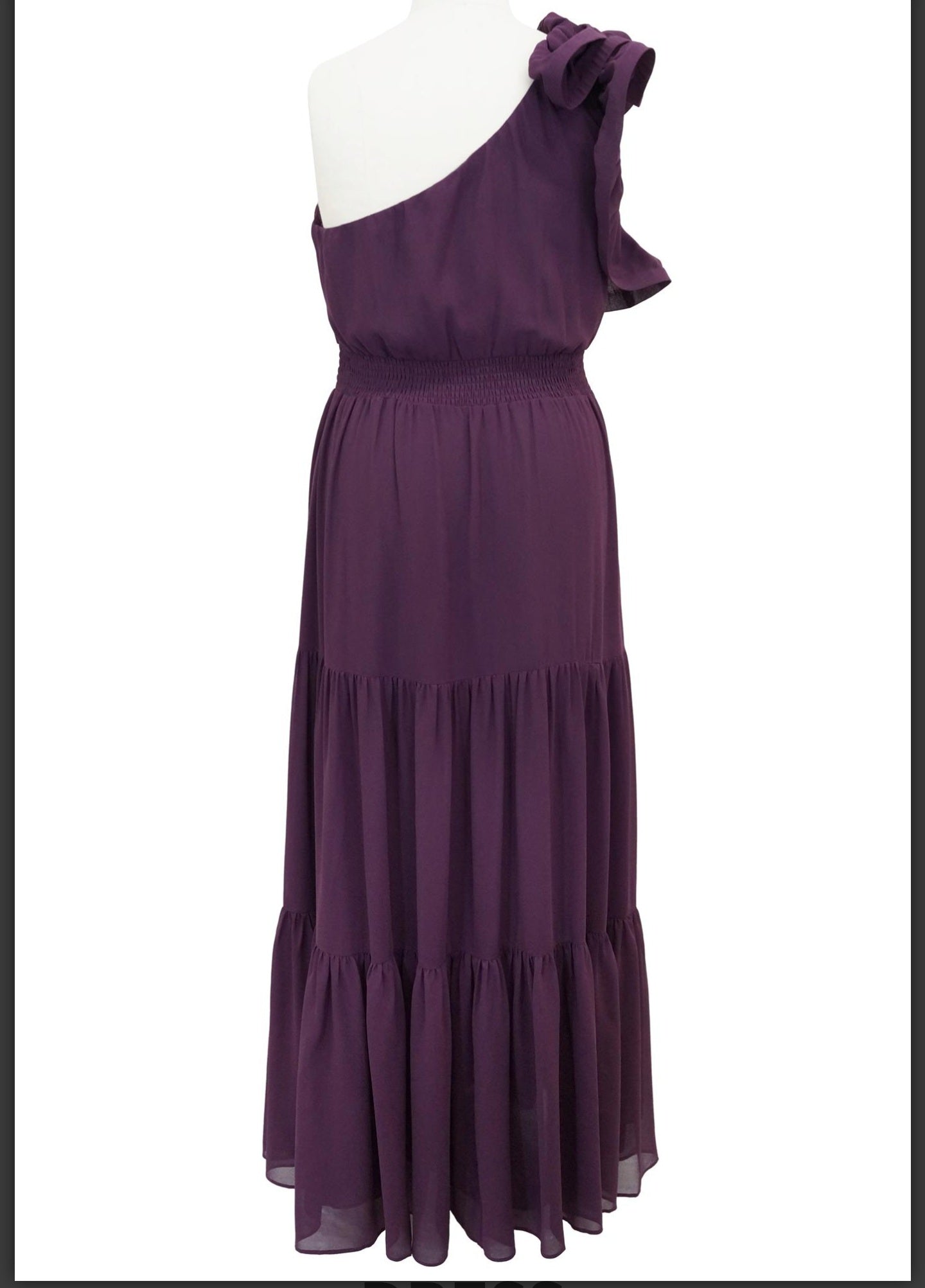Plus ruffle one shoulder dress
